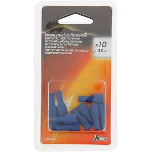 XLTECH 10 cosses plate-femelle-gaine bleue