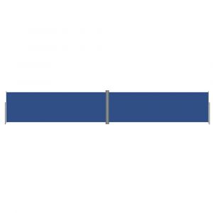 Auvent paravent store brise-vue latéral rétractable de patio jardin terrasse balcon protection visuelle écran bleu 200 x 1200 cm 02_0007147