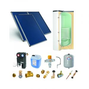 THERMADOR - Astrea Pack A - CESI : 3 capteurs solaires fixation toiture inclinée + ballon préparateur ECS 500L blanc - PSOLECSE35