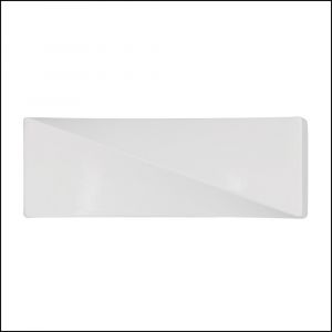 Embout tringle &agrave; rideaux, cylindre twist&eacute; d.20mm m&eacute;tal blanc brillant