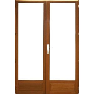 Porte Fenêtre Bois 2 Vantaux H205 X L100 Côtes Tableau Gd Menuiseries