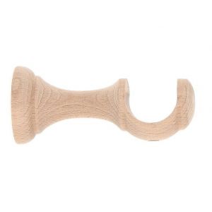 Support de tringle, ouvert diamètre 28mm bois brut