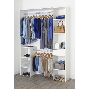 Aménagement de dressing Uper recoupable - Blanc - H207xL158xP39cm