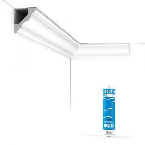 Pack 10 mètres Corniches Plafond CX110 avec colle - Orac x Cimaises-et-plus - 4,