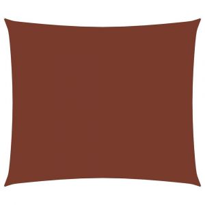 Voile toile d'ombrage parasol tissu oxford rectangulaire 3 x 4,5 m terre cuite 02_0009676