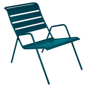 Fauteuil bas Monceau - Acier - Bleu acapulco