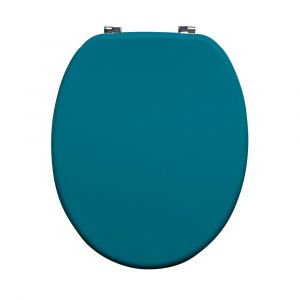Abattant WC - Bois moulé - Bleu lagon
