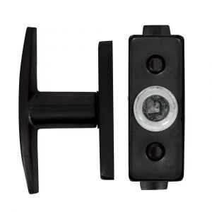 Cremone alu / platine acier joffrin noir mat