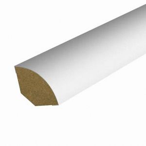 Quart-de-rond MDF rev&ecirc;tu Blanc 12x12mm L.2.20m