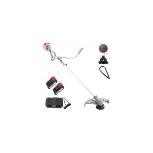 Débroussailleuse à batterie sans fil 40V - 2 batteries lithium 2.0Ah Chargeur double - Bobine de Fil + Lame 3 dents 25,5 cm IKRA