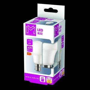 Ampoule LED Standard 40W B22 Blanc chaud D&eacute;polie