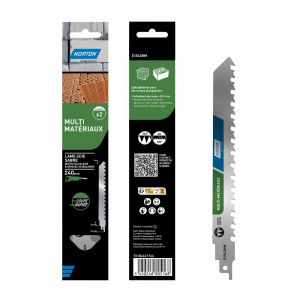 2 Lames de Scie Sabre TCT S1543HM  Multimatériaux