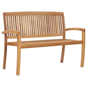 Banc de jardin meuble de patio d'extérieur terrasse meuble de patio d'extérieur terrasse 128,5 x 57,5 x 90 cm bois de teck solide 02_0011029