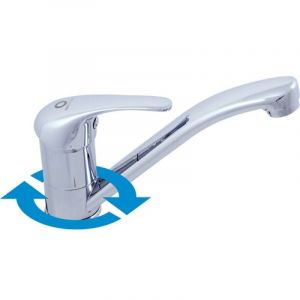 Mitigeur lavabo SAZAVA &agrave; long bec en chrome