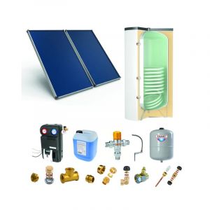 THERMADOR - Astrea Pack A - CESI : 2 capteurs solaires fixation toiture inclinée + ballon préparateur ECS EOM 200L blanc - PSOLECSE22M