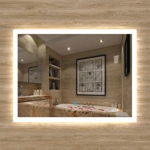 Aica sanitaire 120x70cm Miroir de salle de bain lumineux LED avec anti-bu&eacute;e et interrupteur tactile int&eacute;gr&eacute;