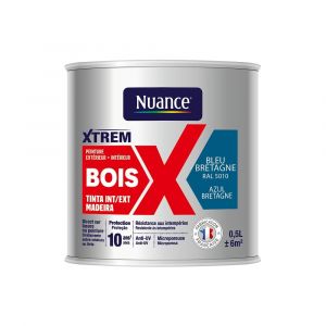 Peinture XTREM bois satin bleu bretagne RAL 5010 0.5L
