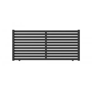 Portail alu coulissant Otis 3750x1600mm gris 7016STR