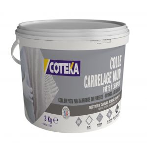 Colle carrelage en p&acirc;te Mur Seau 3 kg