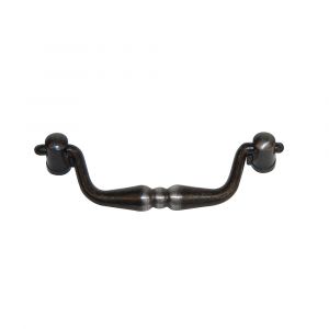 Poignée de porte régence - Zamak - Vieux fer - Entraxe 96mm