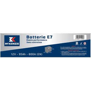 Batterie voiture E7 - 95Ah 800A - 35,4x17,5x19cm