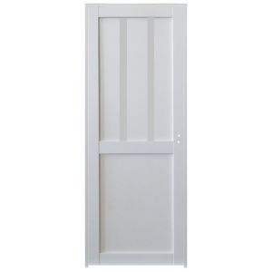 Bloc Porte Atelier 2 panneaux Blanc H204 x L83 Poussant Gauche Cotes Tableau