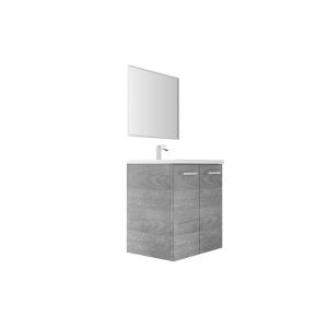 Meuble de salle de bain - Ch&ecirc;ne cendr&eacute; - L60xP45cm
