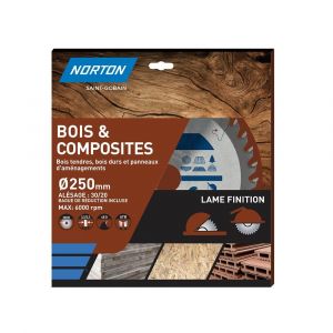 1 Lame de Scie Circulaire Carbure  Bois D250x3,2 2,2x30 48 Dents