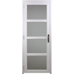 Bloc Porte Tana Vitree Blanc H204 x L83 Poussant Gauche Cotes Tableau