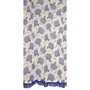 Rideau marseillais imprim&eacute; lavande 140 x 250 cm