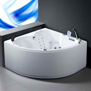 Baignoire balnéo d'angle 140x140 cm AQUA GAUCHE IDYNAMIC