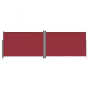 Auvent paravent store brise-vue latéral rétractable de patio jardin terrasse balcon protection visuelle écran 200 x 600 cm rouge 02_0007472