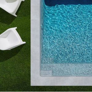 KIT COMPLET / Margelles pour piscine 4x4m en Pierre Atlas Gris (+ colle, joint, hydrofuge ...)