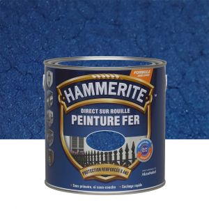 Peinture Hammerite Direct sur Rouille - Martele - Bleu nuit - 2,5L