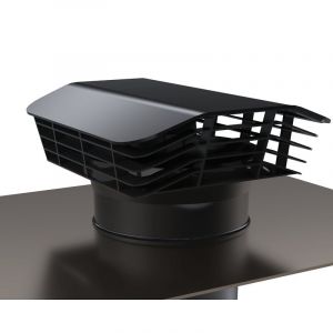 Sortie de toit VMC plastique ANJOS CTP2 / chapeau pour toiture incliné diamètre 160 - Couleur: Ardoise