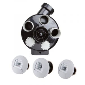 AXELAIR - Kit Hygro A VMC simple flux hygroréglable PENTA ES + 3 bouches à piles - KHAPST5160