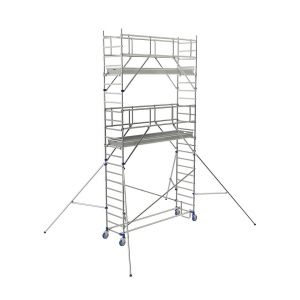 Echafaudage roulant 1 plateau - Hauteur de travail max 4.85m - 26403730