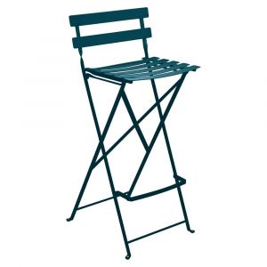 Chaise de bar pliable - Bistro - Bleu Acapulco