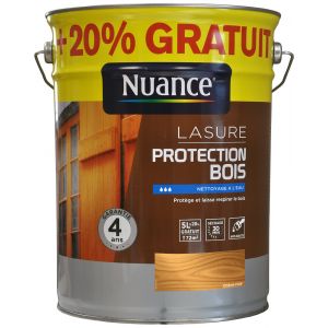 Lasure Protection bois - Chêne clair - 5L+20%