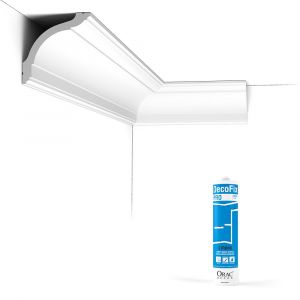 Pack 10 mètres Corniches Plafond CX127 avec colle - Orac x Cimaises-et-plus - 9,