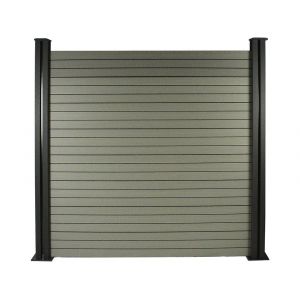 Kit Cl&ocirc;ture 1.6 x 1.2m composite - Kit de fixation offert - Gris