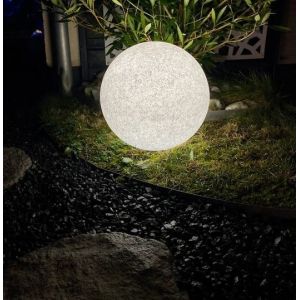 Boule lumineuse 230V E27 IP65 BLANCHE EFFET GRANITE