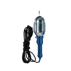 Lampe Baladeuse d'Atelier Embase métallique pour ampoule E27 cable 5 mètres - crochet acier ASLO