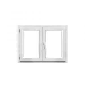 Fen&ecirc;tre pvc 2 vantaux oscillo-battant droite 95X120 blanc