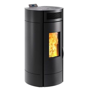 Poêle à granulés de bois Noir LODI 8 étanche WiFi - 08 kW - Trémie 16,5 kg