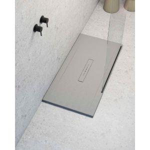 Receveur de douche extraplat rectangulaire gris clair 90x180 cm Clay
