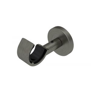2 supports ouverts 45mm pour barre &agrave; rideau Diam 20mm Argent vieilli