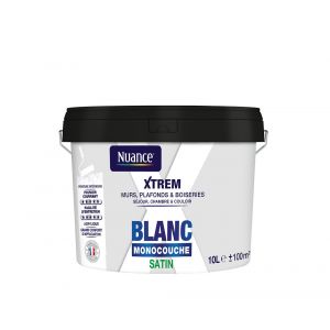 Peinture XTREM - Monocouche - Blanc - Satin - 10L