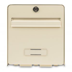 Boîte aux lettres en acier galvanisé beige 2 portes barillet PTT