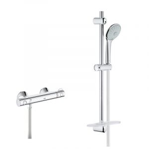 Grohe Set Mitigeur Thermostatique de Douche + Ensemble de douche complet 3 jets EUPHORIA 110  (34840000-EUPHORIA3)